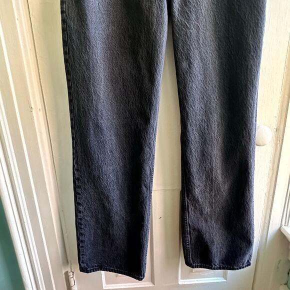 Abercrombie & Fitch Curve Love The Loose High Rise Jeans Black Long - Picture 6 of 8